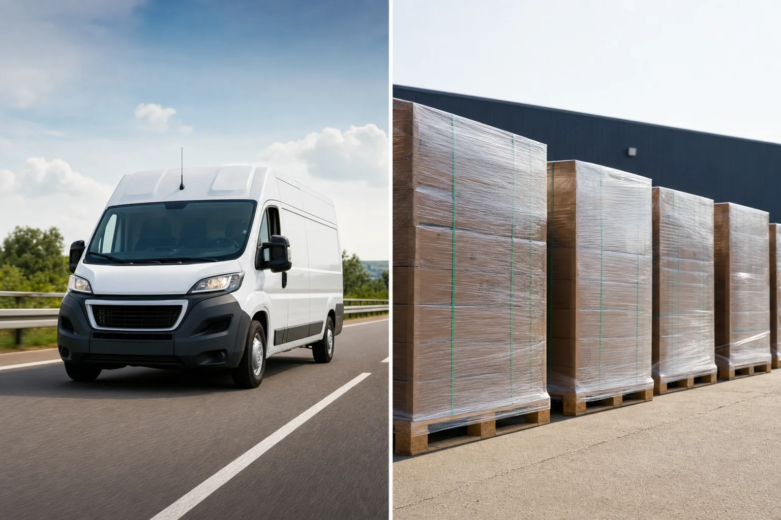 Cockrams branded editorial image for Dedicated van or pallet delivery: choosing the right route