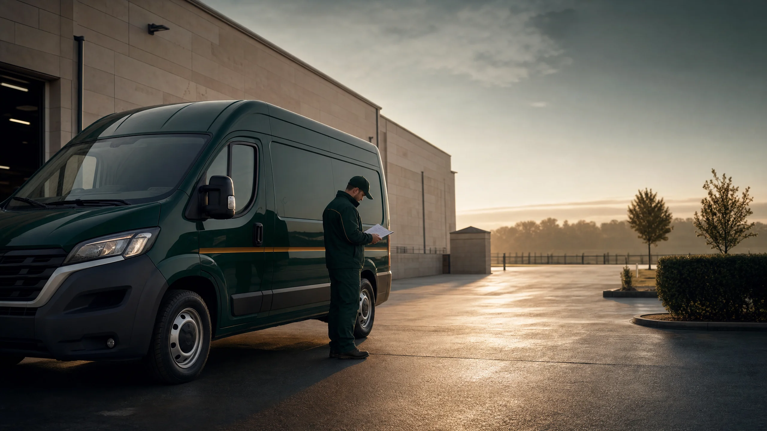 Cockrams branded courier van image supporting the quote request page